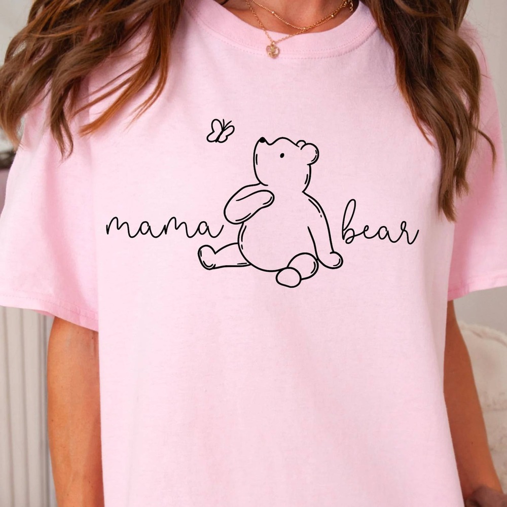 Mama Bear Pooh NEW pink short sleeve shirt
